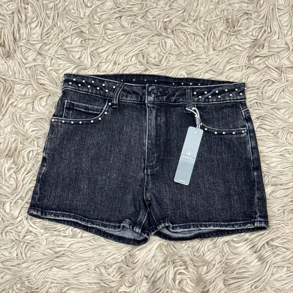NWT Tractr denim studded shorts size 14 - Picture 1 of 4